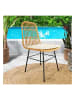 Ethnical Life 2-delige set: tuinstoelen "Surabaya" lichtbruin - (B)44 x (H)86 x (D)56 cm