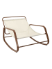 Garden Spirit Schaukelstuhl in Creme/ Braun - (H)92 x (H)69 x (T)130 cm
