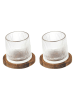 COOK CONCEPT 4tlg. Whiskey-Set in Transparent/ Natur