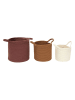 Ethnical Life 3er-Set: Aufbewahrungskörbe in Terracotta/ Hellbraun/ Creme