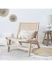 Garden Spirit Kissen ''Palmier'' in Beige - (L)50 x (B)30 cm