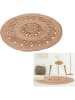 THE HOME DECO FACTORY Jute tapijt lichtbruin - Ø 90 cm