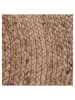 THE HOME DECO FACTORY Jute-Teppich in Hellbraun - Ø 120 cm