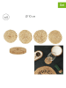 every ware 4-delige set: jute onderzetters beige - Ø 10 cm