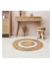 Ethnical Life Jute-Teppich in Beige - Ø 90 cm