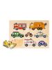 Goki 2-delige set: steekpuzzel "Fahrzeuge" - vanaf 12 maanden