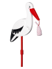 Goki Tuinsteker "Ooievaar met babyhanddoek" - (H)77 cm