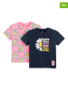 COOL CLUB 2-delige set: shirts lichtroze/donkerblauw
