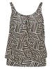 LASCANA Koszulka tankini w kolorze beżowo-czarnym
