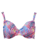 LASCANA Biustonosz bikini w kolorze błękitnym ze wzorem