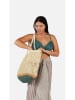 Barts Shopper "Morum" beige/groen - (B)60 x (H)50 cm