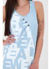 alife and kickin Kleid "Cameron" in Hellblau/ Weiß
