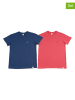 The Time of Bocha 2er-Set: Shirts in Blau/ Rot