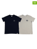 The Time of Bocha 2er-Set: Shirts in Dunkelblau/ Grau