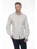 The Time of Bocha 2er-Set: Hemden - Regular fit - in Beige/ Dunkelblau