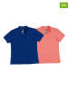 The Time of Bocha 2er-Set: Poloshirts in Blau/ Lachs