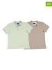 The Time of Bocha 2-delige set: poloshirts beige/groen