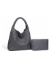 SUVRAI Schoudertas antraciet - (B)30 x (H)42 x (D)14 cm