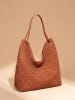 SUVRAI Schultertasche in Hellbraun - (B)37 x (H)41 x (T)15 cm