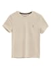 Polo Club Shirt in Beige/ Weiß