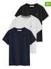 Polo Club 3er-Set: Shirts in Weiß/ Schwarz/ Dunkelblau