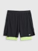 4F Trainingsshort zwart/geel