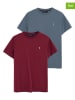 Polo Club 2-delige set: shirts blauwgrijs/bordeaux