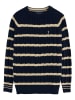 Polo Club Pullover in Dunkelblau/ Beige