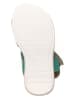 lamino Leren sandalen turquoise