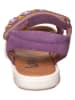 lamino Leren sandalen paars