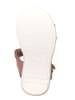 lamino Leren sandalen lichtroze