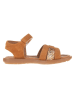 lamino Leren sandalen lichtbruin
