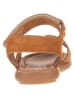 lamino Leren sandalen lichtbruin