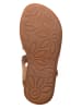lamino Leren sandalen beige