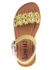 lamino Leren sandalen geel