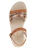 lamino Leren sandalen lichtbruin