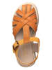 lamino Leren sandalen oranje