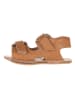 lamino Leren barefootsandalen lichtbruin