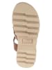 lamino Leren sandalen lichtbruin