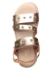 lamino Leren sandalen goudkleurig