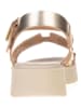 lamino Leren sandalen goudkleurig