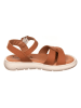 lamino Leren sandalen lichtbruin