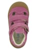 lamino Leren enkelsandalen roze