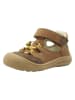 lamino Leren enkelsandalen lichtbruin