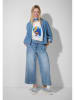 More & More Shirt in Creme/ Blau