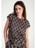 More & More Bluse in Schwarz/ Beige