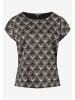More & More Bluse in Schwarz/ Beige