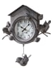 heine home Zegar ścienny w kolorze ciemnoszarym - 28 x 33 x 8 cm