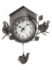 heine home Zegar ścienny w kolorze ciemnoszarym - 28 x 33 x 8 cm