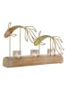 heine home Kerzenhalter in Beige/ Transparent - (B)45 x (H)27,5 x (T)7 cm